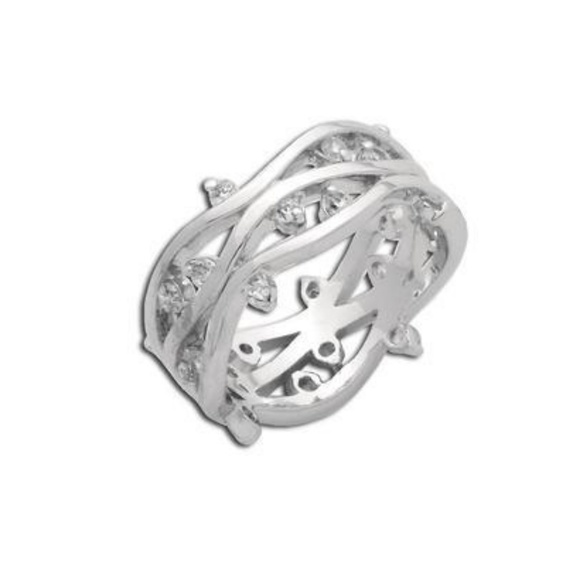 925 Silver Winding Band Ring - Picture 1 of 7